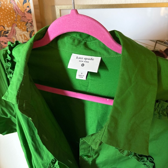 Kate Spade x Target Green Ruffled Midi Dress